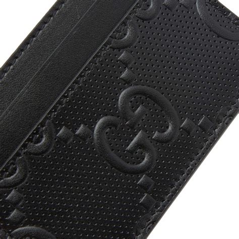 gucci embossed gg leather card holder|Gucci card holder euro.